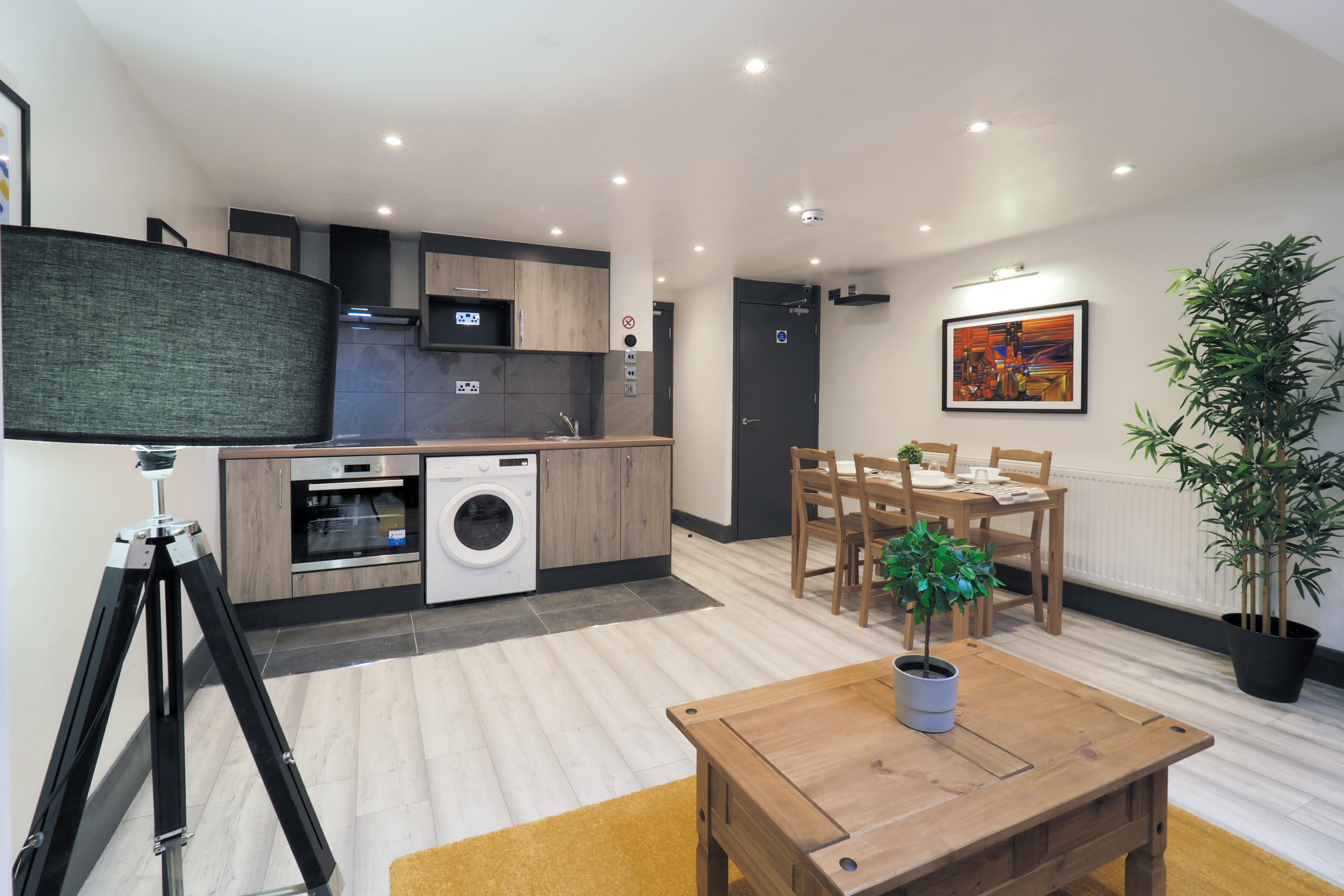 Open-plan kitchen and living
