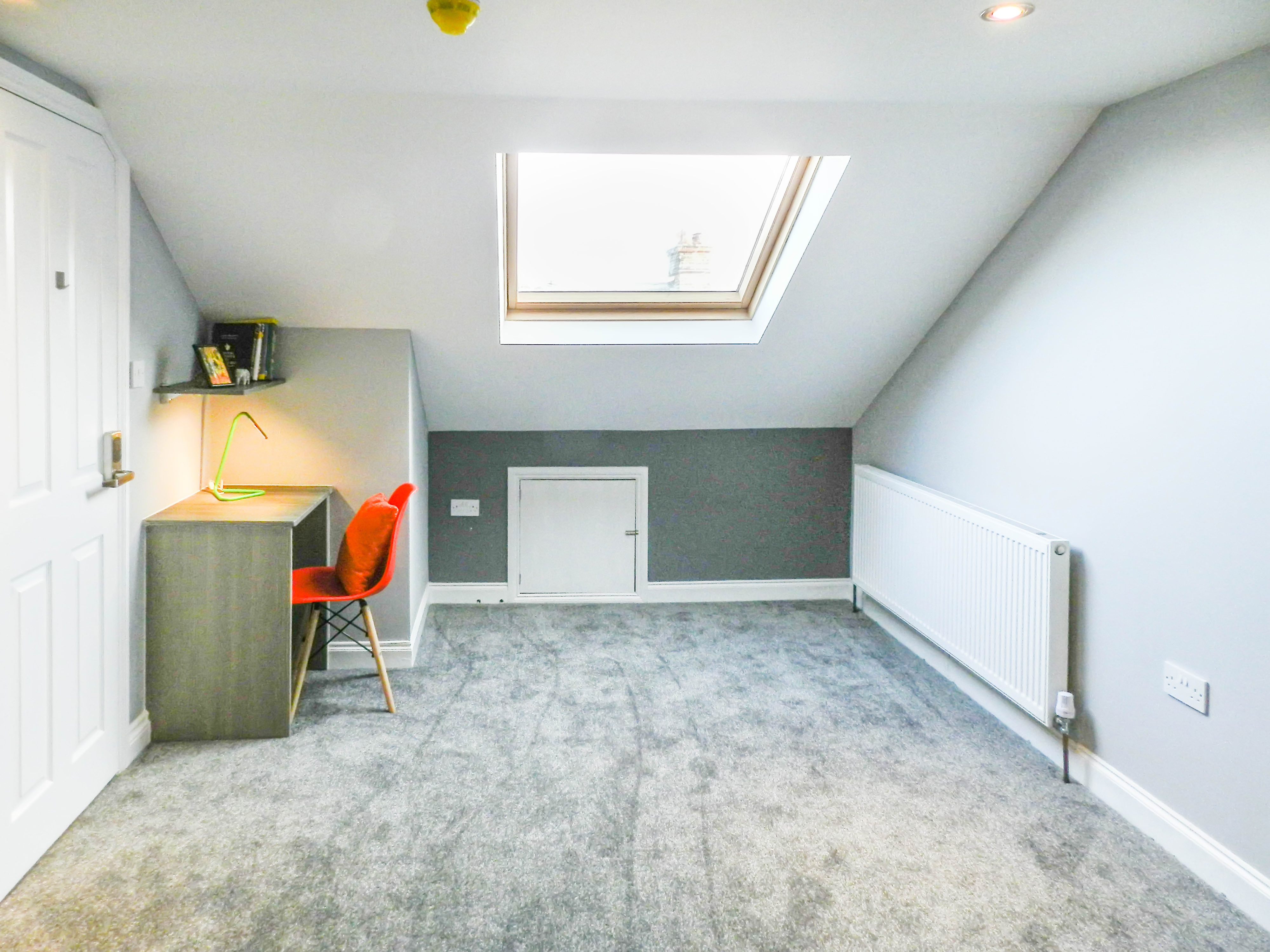 Attic room with skylight